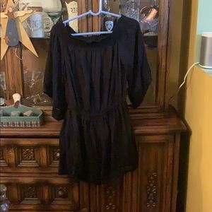 Black off the shoulder romper size Medium